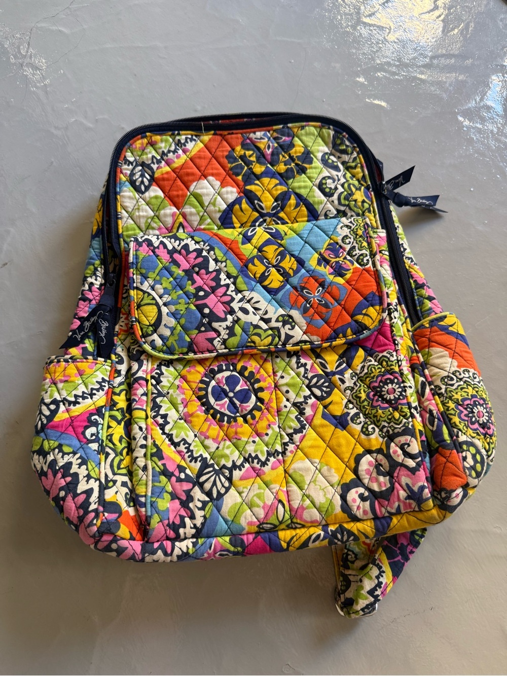 Vera Bradley Quilted Campus Backpack in Rio